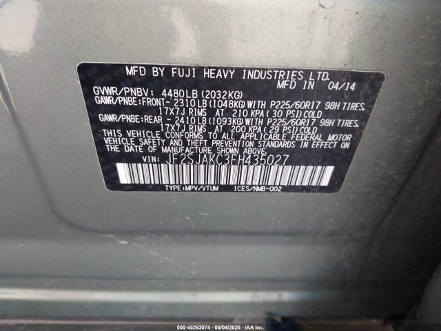 Subaru Forester 2.5i Limited 2015 JF2SJAKC3FH435027 Image 9