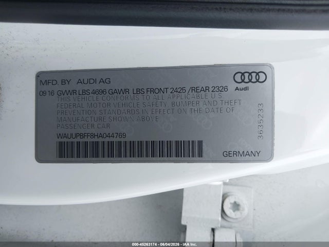 WAUUPBFF8HA044769 Audi A3 E-tron 1.4t Premium
