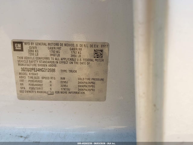 3GTU2PEJ4HG312688 GMC Sierra 1500 Denali