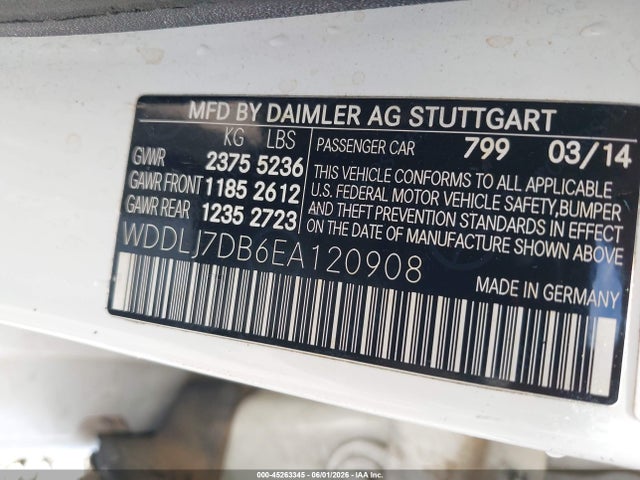 Aukcja sprzedaży 2014 Mercedes-benz Cls 550, vin: WDDLJ7DB6EA120908, numer aukcji: 45263345