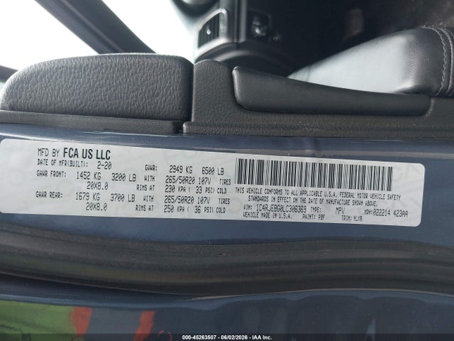 1C4RJEBG0LC306369 Jeep Grand Cherokee Limited X 4x2