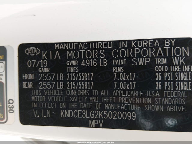 KIA Niro Ev Ex Premium 2019 KNDCE3LG2K5020099 Image 9