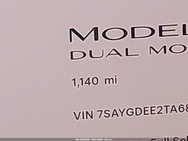 45263559 :رقم المزاد ، 7SAYGDEE2TA689426 vin ، 2026 Tesla Model Y All-wheel Drive/long Range Launch Series/premium All-wheel Drive مزاد بيع