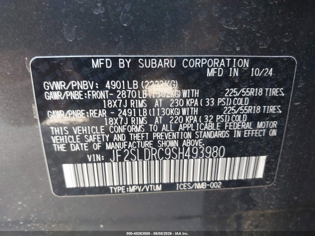 Subaru Forester Limited 2025 JF2SLDRC9SH493980 Image 9