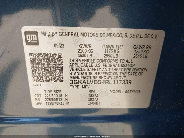 2024 Gmc Terrain Awd Slt მანქანა იყიდება აუქციონზე, vin: 3GKALVEG4RL117339, აუქციონის ნომერი: 45263584