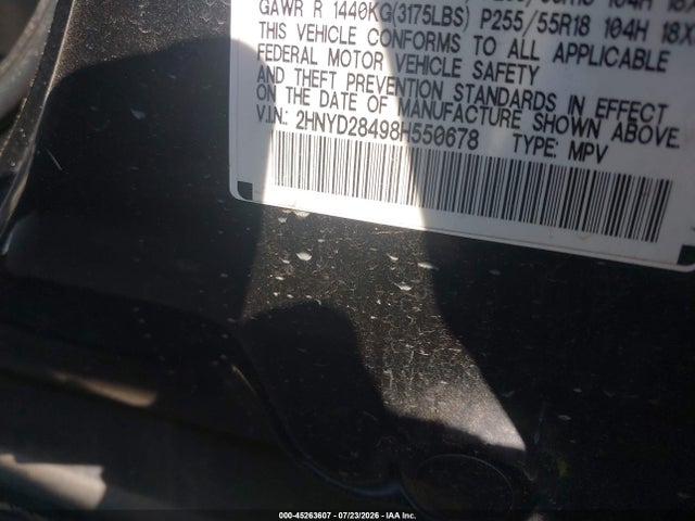 Продаж на аукціоні авто 2008 Acura Mdx Technology Package, vin: 2HNYD28498H550678, номер лоту: 45263607