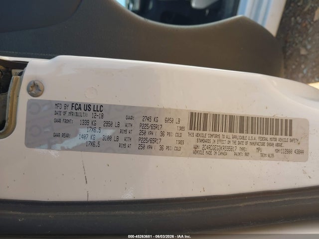 Dodge Grand Caravan Gt 2019 2C4RDGEG3KR595817 Image 9