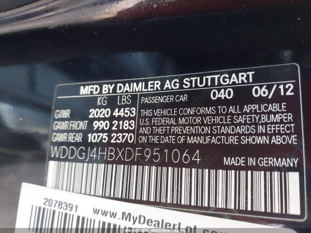 Продажа на аукционе авто 2013 Mercedes-benz C 250, vin: WDDGJ4HBXDF951064, номер лота: 45263806