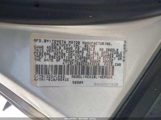 Продажа на аукционе авто 1999 Toyota Avalon Xls, vin: 4T1BF18B2XU343216, номер лота: 45263923