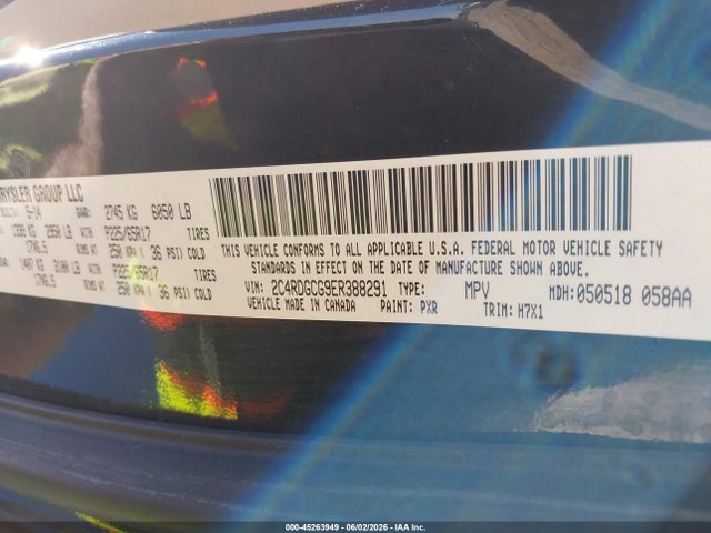 Dodge Grand Caravan Sxt 2014 2C4RDGCG9ER388291 Image 9