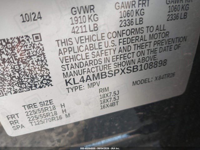 Продажа на аукционе авто 2025 Buick Encore Gx Preferred Fwd, vin: KL4AMBSPXSB108898, номер лота: 45264000