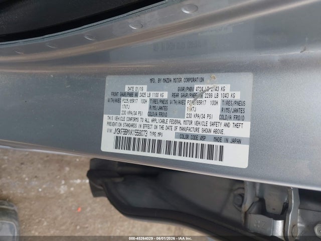 Aukcja sprzedaży 2019 Mazda Cx-5 Sport, vin: JM3KFBBMXK1558073, numer aukcji: 45264029
