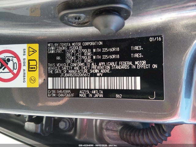 Aukcja sprzedaży 2016 Lexus Nx 200t F Sport, vin: JTJBARBZ0G2065612, numer aukcji: 45264090