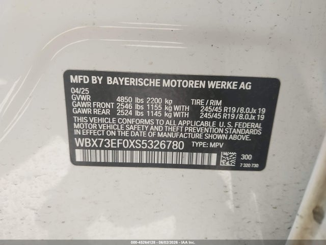 Продажа на аукционе авто 2025 Bmw X1 Xdrive28i, vin: WBX73EF0XS5326780, номер лота: 45264128