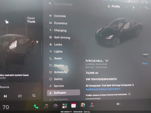 Aukcja sprzedaży 2023 Tesla Model Y, vin: 7SAYGDEE8PA105570, numer aukcji: 45264171
