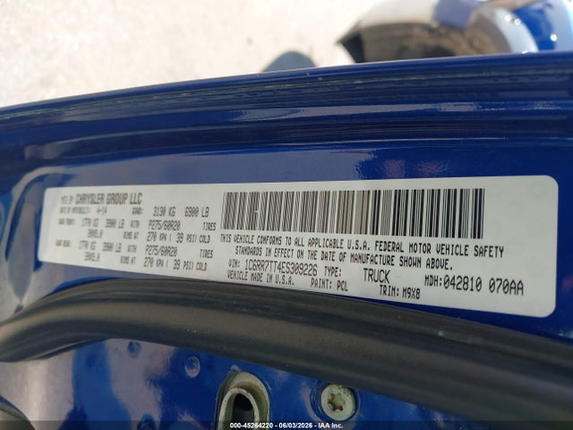 45264220 :رقم المزاد ، 1C6RR7TT4ES309226 vin ، 2014 Ram 1500 Big Horn مزاد بيع