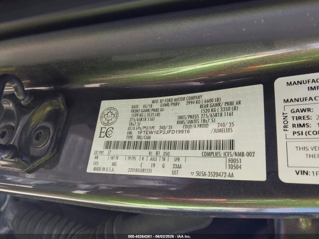 Ford F-150 Xlt 2018 1FTEW1EP2JFD19916 Image 9