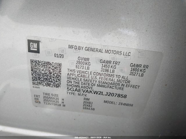 Aukcja sprzedaży 2020 Buick Enclave Awd Essence, vin: 5GAEVAKW2LJ207858, numer aukcji: 45264421