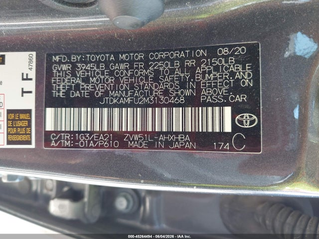 Toyota Prius Limited 2021 JTDKAMFU2M3130468 Image 9
