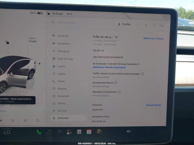 7SAYGDEEXPA069476 Tesla Model Y Awd/long Range Dual Motor All-wheel Drive