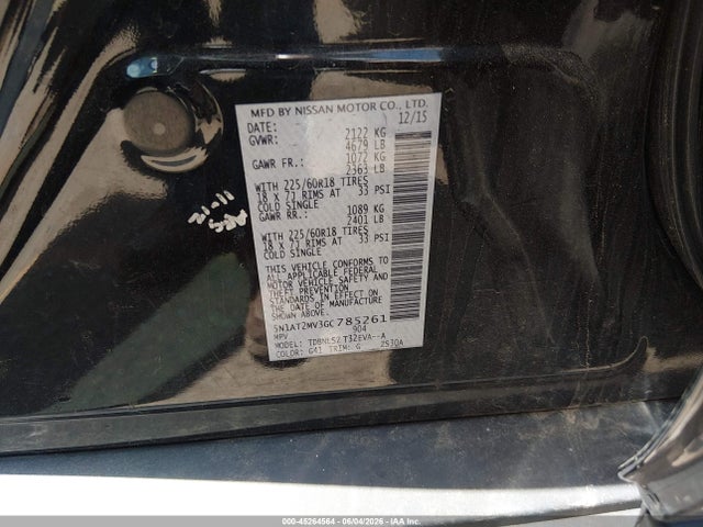 Nissan Rogue Sl 2016 5N1AT2MV3GC785261 Image 9