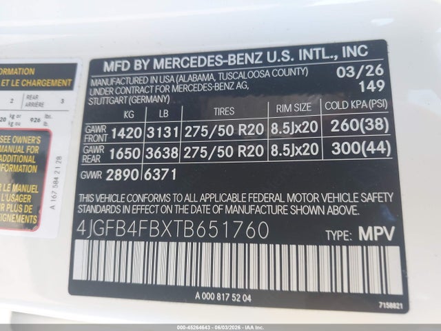 Mercedes-Benz GLE 350 2026 4JGFB4FBXTB651760 Image 9