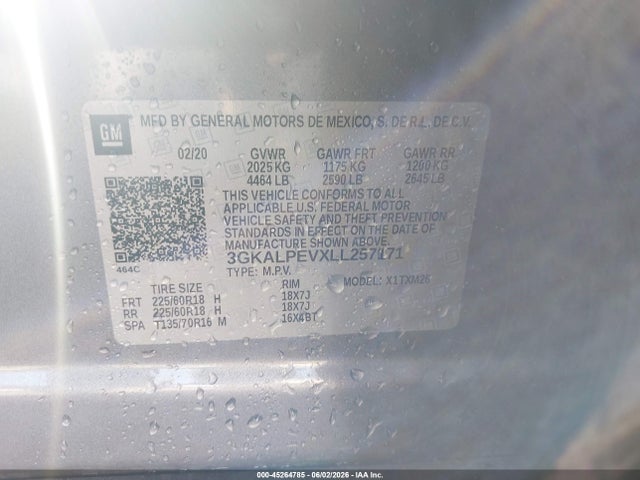 GMC Terrain Fwd Slt 2020 3GKALPEVXLL257171 Image 9