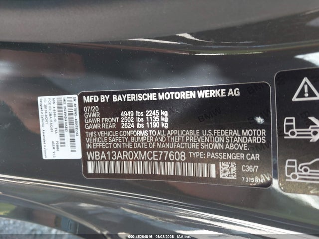 BMW M440i Xdrive 2021 WBA13AR0XMCE77608 Image 9