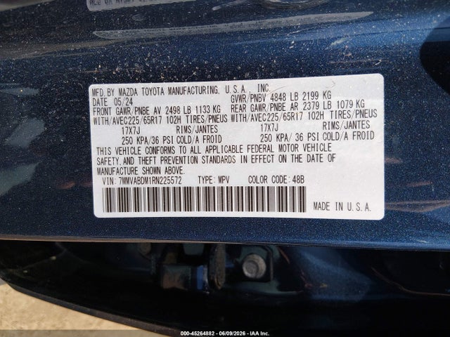 Aukcja sprzedaży 2024 Mazda Cx-50 2.5 S Premium, vin: 7MMVABDM1RN225572, numer aukcji: 45264882
