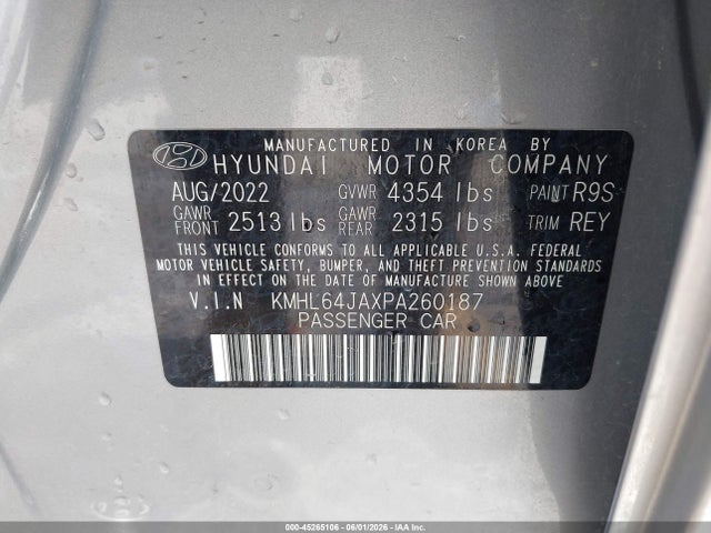 Hyundai SONATA SEL 2023 KMHL64JAXPA260187 Image 9