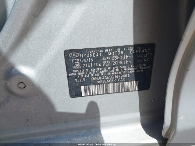 Hyundai Elantra Value Edition 2016 KMHDH4AE3GU479461 Image 9
