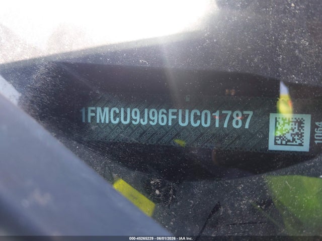 2015 Ford Escape Titanium მანქანა იყიდება აუქციონზე, vin: 1FMCU9J96FUC01787, აუქციონის ნომერი: 45265229