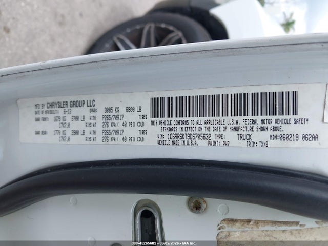Aukcja sprzedaży 2013 Ram 1500 Tradesman, vin: 1C6RR6KT9DS705632, numer aukcji: 45265682