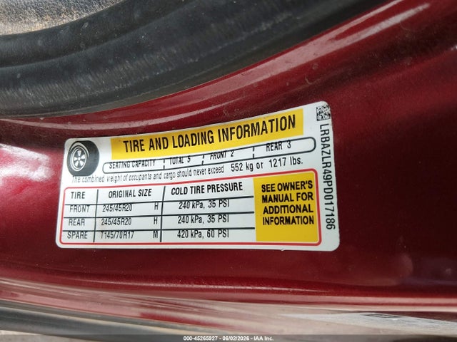 Aukcja sprzedaży 2023 Buick Envision Preferred Fwd, vin: LRBAZLR49PD017186, numer aukcji: 45265927