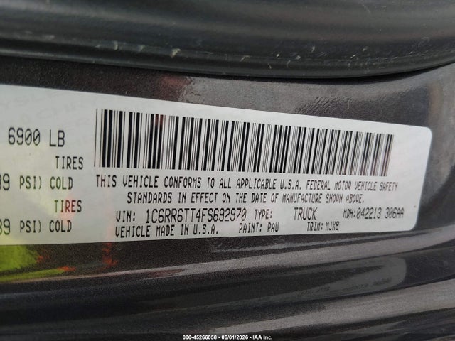 1C6RR6TT4FS692970 RAM 1500 Lone Star