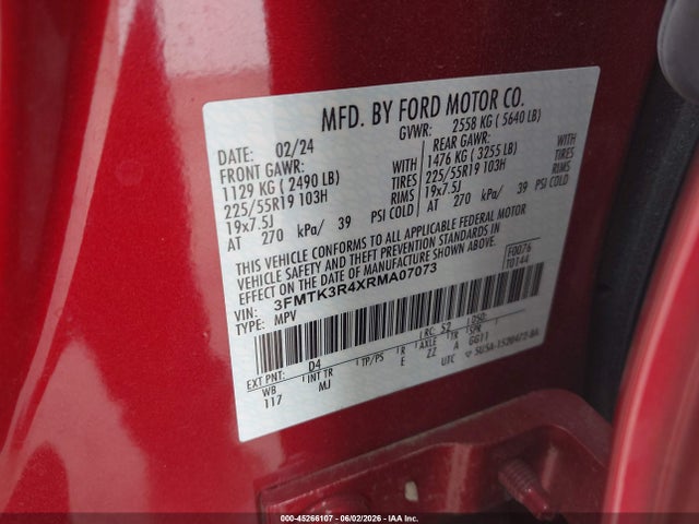 Ford Mustang Mach-e Premium 2024 3FMTK3R4XRMA07073 Image 9