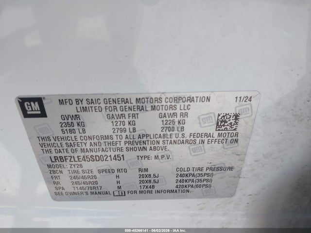 LRBFZLE45SD021451 Buick Envision Sport Touring Awd
