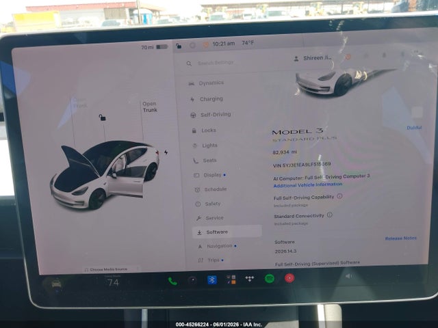 5YJ3E1EA9LF515669 Tesla Model 3 Standard Range Plus Rear-wheel Drive/standard Range Rear-wheel Drive