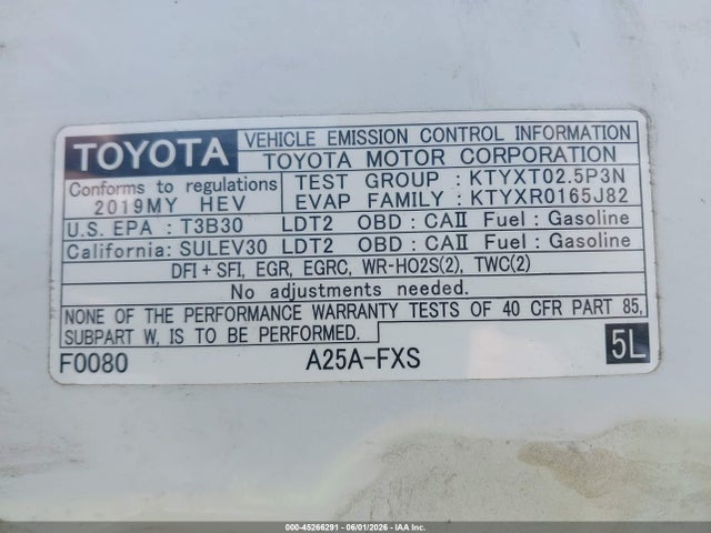 2T3MWRFVXKW036008 Toyota Rav4 Hybrid Le