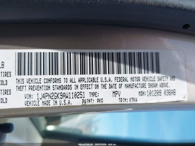 Aukcja sprzedaży 2010 Jeep Liberty Sport, vin: 1J4PN2GK9AW110251, numer aukcji: 45266348