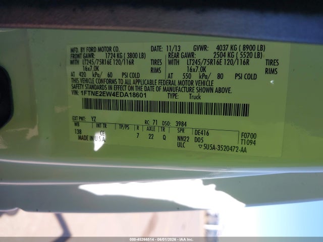 1FTNE2EW4EDA18601 Ford E-250 Commercial