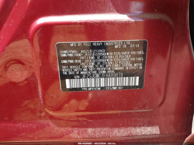 2015 Subaru Forester 2.0xt Touring მანქანა იყიდება აუქციონზე, vin: JF2SJGWC7FH489878, აუქციონის ნომერი: 45266567