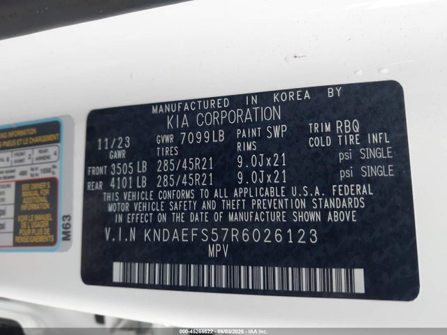 KIA Ev9 Gt-line 2024 KNDAEFS57R6026123 Image 9