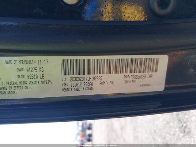 Продаж на аукціоні авто 2018 Dodge Challenger R/t, vin: 2C3CDZBT7JH182889, номер лоту: 45266662