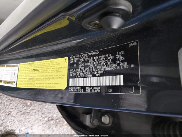 45266680 :رقم المزاد ، JTJGA31U650056866 vin ، 2005 Lexus Rx 330 مزاد بيع