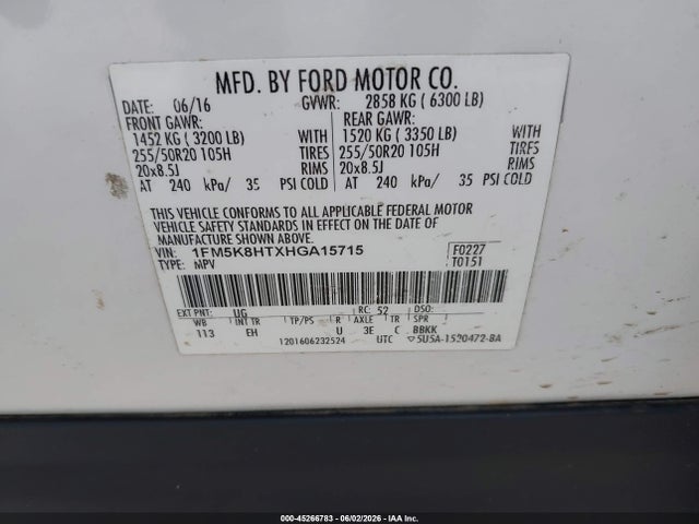 Ford Explorer Platinum 2017 1FM5K8HTXHGA15715 Image 9
