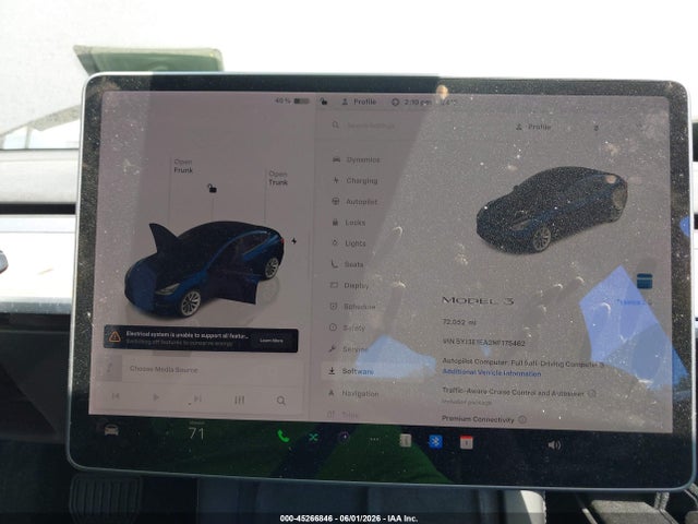 Продажа на аукционе авто 2022 Tesla Model 3 Rear-wheel Drive, vin: 5YJ3E1EA2NF175462, номер лота: 45266846