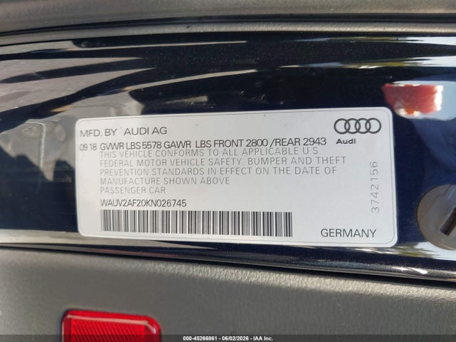 Audi A7 55 Premium 2019 WAUV2AF20KN026745 Image 9