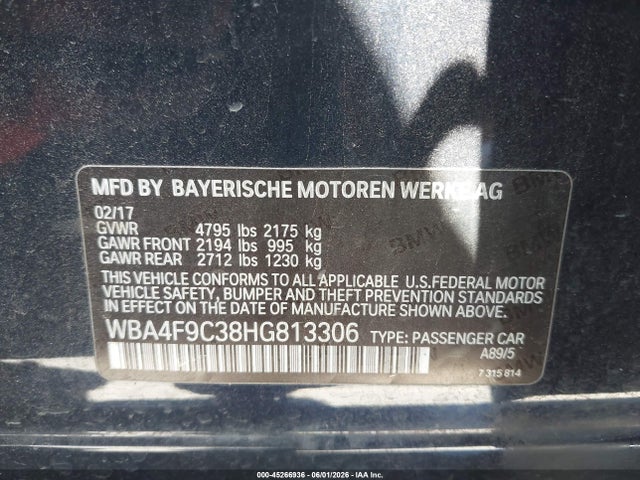 Продаж на аукціоні авто 2017 Bmw 430i Gran Coupe Xdrive, vin: WBA4F9C38HG813306, номер лоту: 45266936
