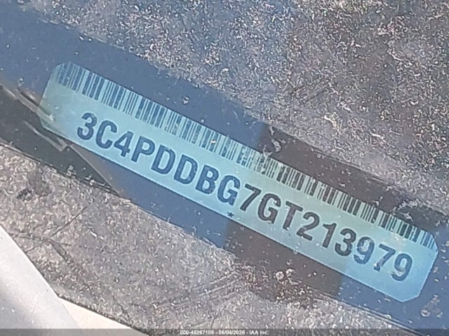 45267108 :رقم المزاد ، 3C4PDDBG7GT213979 vin ، 2016 Dodge Journey Sxt مزاد بيع